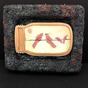 Birds Wire Watercolor Original Painting Anita Ray